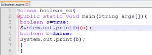 Example boolean Data type and variable in Java language