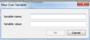 New user variable dialog box - How to set Java path of various operating system