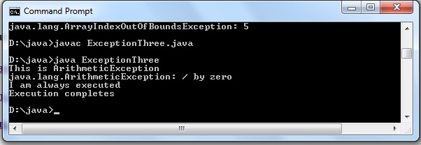 Exception Handling in Java programming language