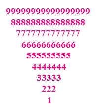 Inverted Pyramid number pattern in Java