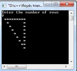 Cpp program to hollow triangle star pattern