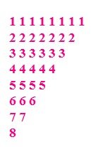 C program to triangle number pattern