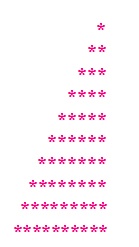 Java code to Floyd's triangle star pattern