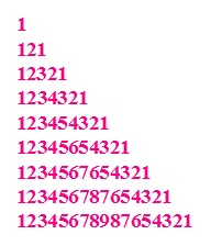 C program to triangle number pattern