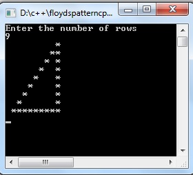 Cpp program to hollow triangle star pattern