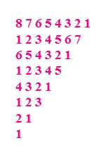 C program to triangle number pattern