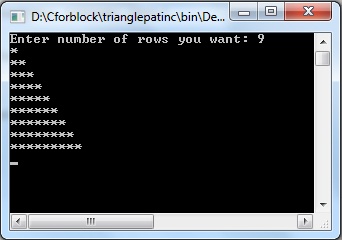 C program to Floyd's triangle star pattern