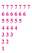 Reverse order number pattern in Cpp using for loop