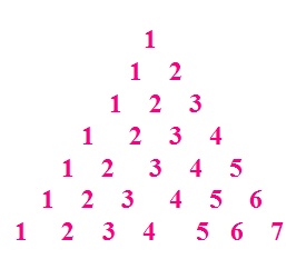 Cpp program to pyramid number pattern