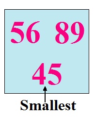 Java program:find smallest