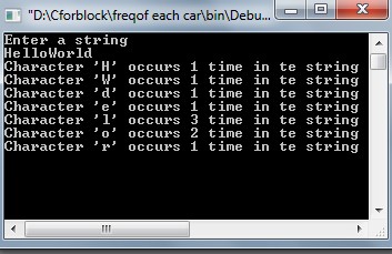 C Program Find The Frequency Of Each Character In The String Codeforcoding