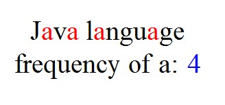 Java program: find the frequency of the given character in a string
