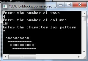 C++ Mirrored and hollow mirrored parallelogram star pattern using Do-while