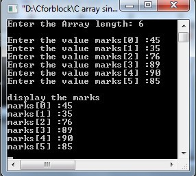 C program to read and print elements a one dimensional array