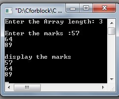 C program to read and print elements a one dimensional array