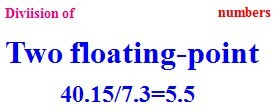 C# divide two floating-point numbers