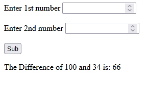 PHP subtracting two numbers-PHP program