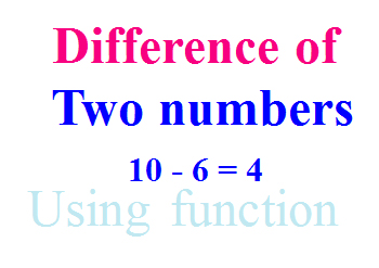 Function to subtract two numbers in PHP
