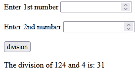 PHP dividing two numbers: PHP program