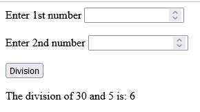 PHP dividing two numbers: PHP program