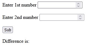 PHP subtracting two numbers-PHP program