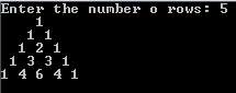 C code to Generate Pascal's triangle using 2 D array