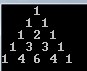 C++ code to Generate Pascal triangle using 1 D array - Codeforcoding