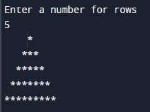 C# Full Pyramid pattern program